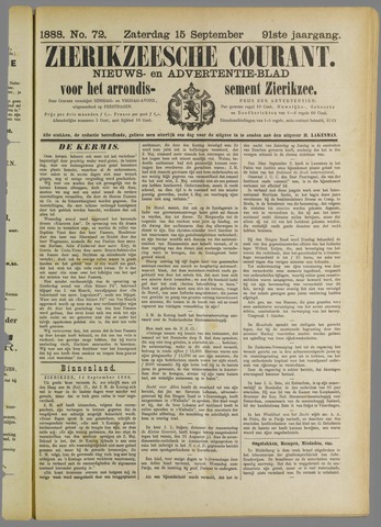 Zierikzeesche Courant 1888-09-15
