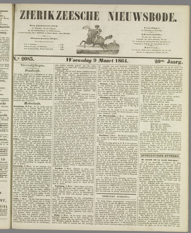 Zierikzeesche Nieuwsbode 1864-03-09