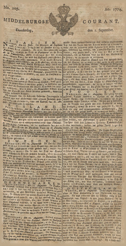 Middelburgsche Courant 1774-09-01