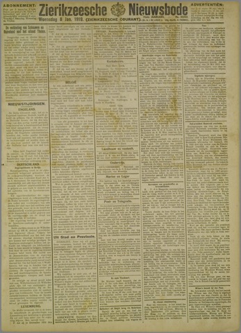 Zierikzeesche Nieuwsbode 1919-01-08