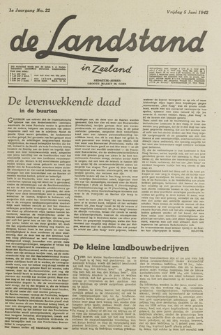 De landstand in Zeeland, geïllustreerd weekblad. 1942-06-05