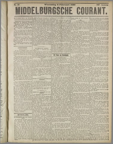 Middelburgsche Courant 1920-02-04