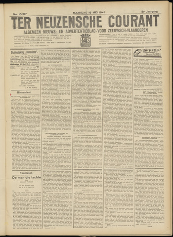 Ter Neuzensche Courant / Neuzensche Courant / (Algemeen) nieuws en advertentieblad voor Zeeuwsch-Vlaanderen 1941-05-19