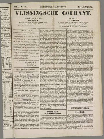 Vlissingse Courant 1872-12-05