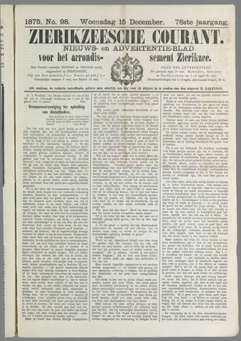 Zierikzeesche Courant 1875-12-15