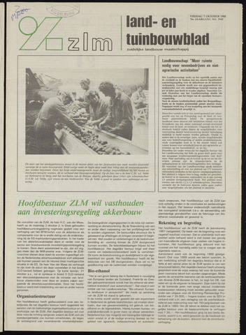 Zeeuwsch landbouwblad ... ZLM land- en tuinbouwblad 1988-10-07