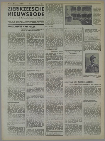 Zierikzeesche Nieuwsbode 1943-02-02