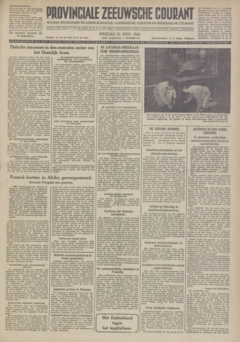 Provinciale Zeeuwse Courant 1941-11-21