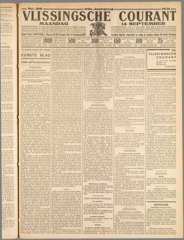 Vlissingse Courant 1931-09-14