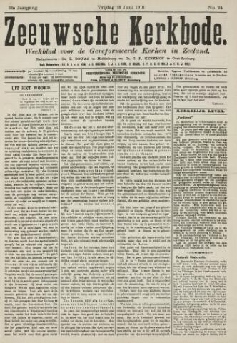 Zeeuwsche kerkbode, weekblad gewijd aan de belangen der gereformeerde kerken/ Zeeuwsch kerkblad 1919-06-13