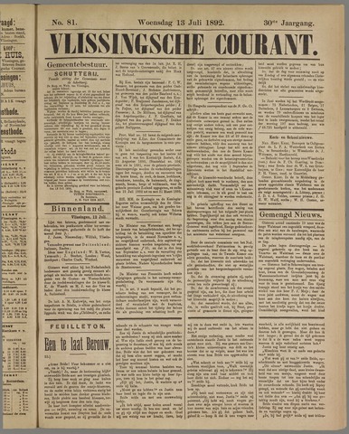 Vlissingse Courant 1892-07-13