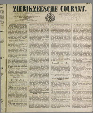 Zierikzeesche Courant 1870-12-07