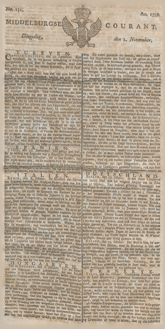 Middelburgsche Courant 1779-11-02
