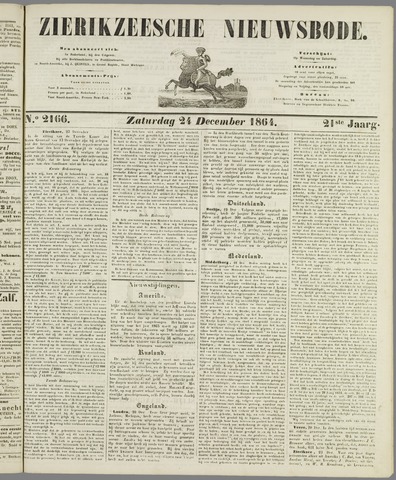 Zierikzeesche Nieuwsbode 1864-12-24