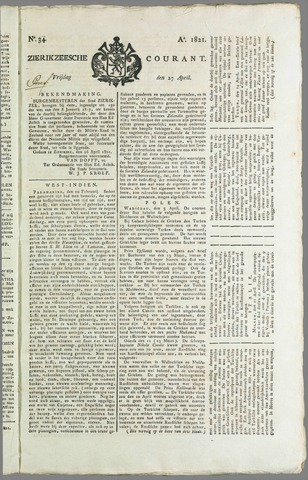 Zierikzeesche Courant 1821-04-27
