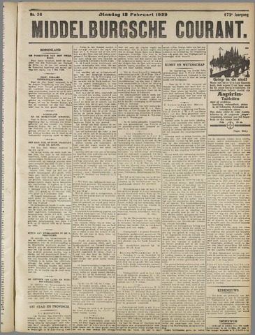 Middelburgsche Courant 1929-02-12
