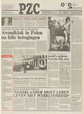 Provinciale Zeeuwse Courant 1982-09-01