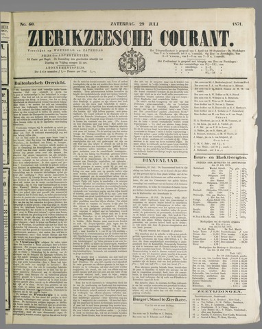 Zierikzeesche Courant 1871-07-29