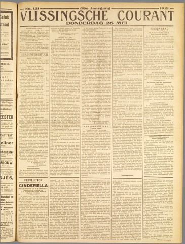 Vlissingse Courant 1921-05-26