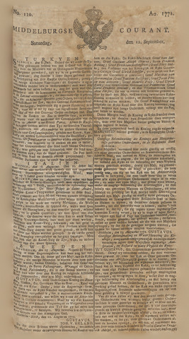 Middelburgsche Courant 1772-09-12