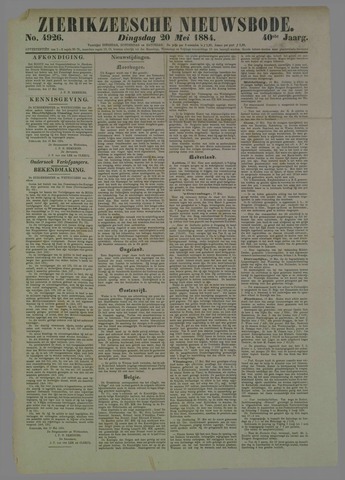 Zierikzeesche Nieuwsbode 1884-05-20