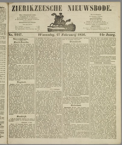 Zierikzeesche Nieuwsbode 1856-02-27