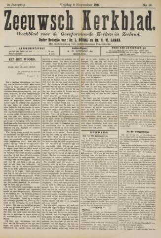 Zeeuwsche kerkbode, weekblad gewijd aan de belangen der gereformeerde kerken/ Zeeuwsch kerkblad 1911-11-08