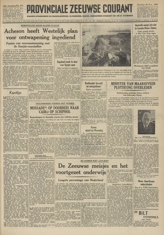 Provinciale Zeeuwse Courant 1951-11-20
