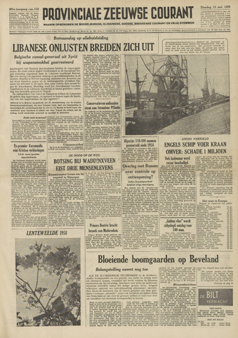 Provinciale Zeeuwse Courant 1958-05-13