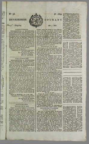 Zierikzeesche Courant 1829-05-05