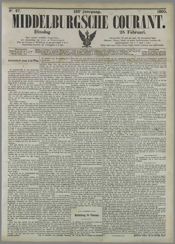 Middelburgsche Courant 1890-02-25