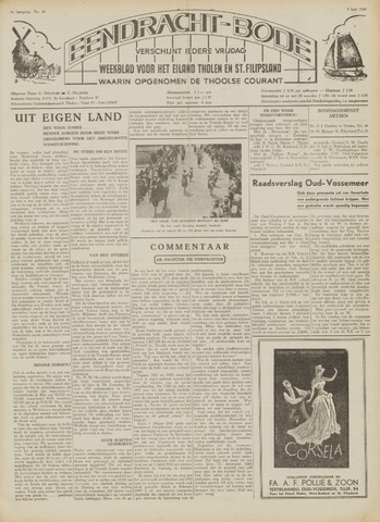 Eendrachtbode /Mededeelingenblad voor het eiland Tholen 1950-06-09