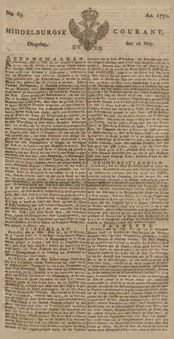 Middelburgsche Courant 1772-05-26