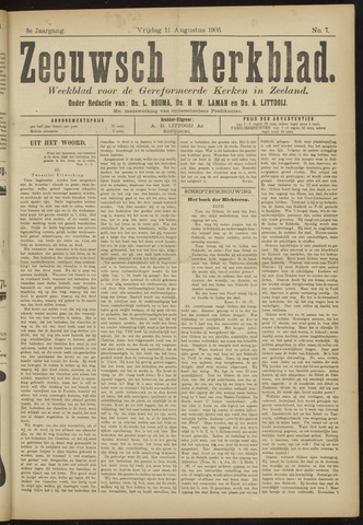 Zeeuwsche kerkbode, weekblad gewijd aan de belangen der gereformeerde kerken/ Zeeuwsch kerkblad 1905-08-11