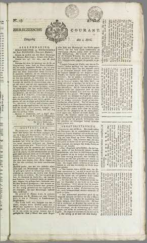 Zierikzeesche Courant 1826-04-04