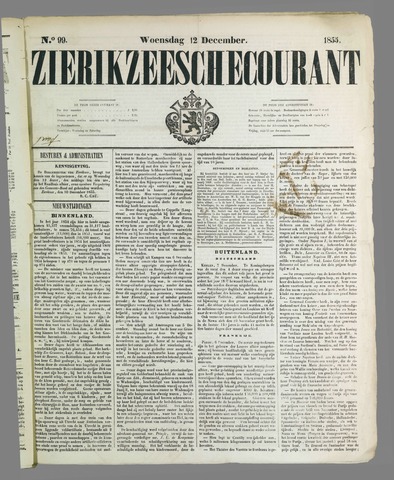 Zierikzeesche Courant 1855-12-12