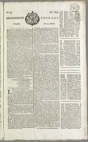 Zierikzeesche Courant 1815-10-24
