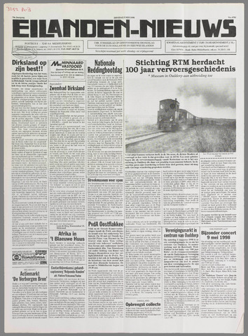Eilanden-nieuws. Christelijk streekblad op gereformeerde grondslag 1998-05-05