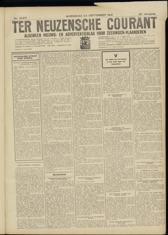 Ter Neuzensche Courant / Neuzensche Courant / (Algemeen) nieuws en advertentieblad voor Zeeuwsch-Vlaanderen 1941-09-24
