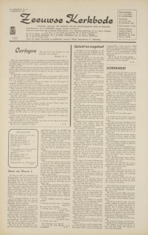 Zeeuwsche kerkbode, weekblad gewijd aan de belangen der gereformeerde kerken/ Zeeuwsch kerkblad 1968-08-01