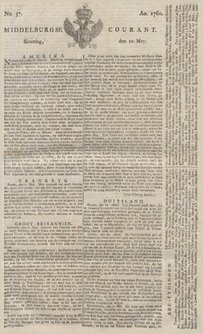 Middelburgsche Courant 1760-05-10