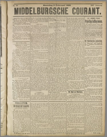Middelburgsche Courant 1920-02-09
