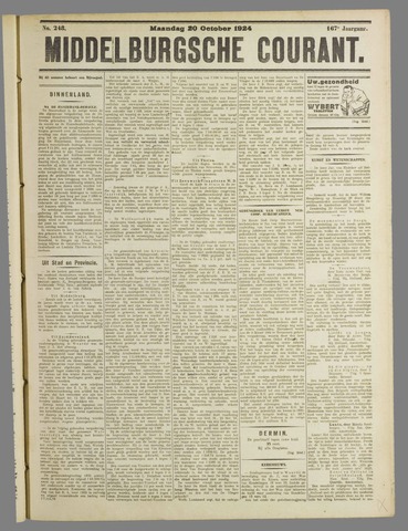 Middelburgsche Courant 1924-10-20
