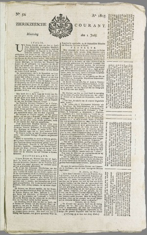 Zierikzeesche Courant 1805-07-01