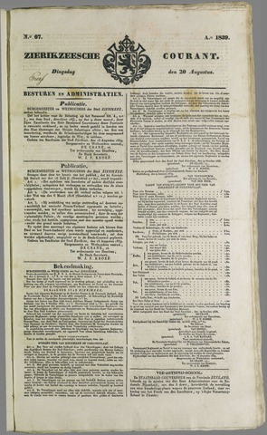 Zierikzeesche Courant 1839-08-20