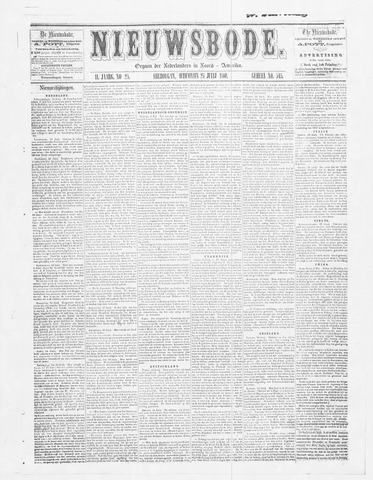 Sheboygan Nieuwsbode 1860-07-25