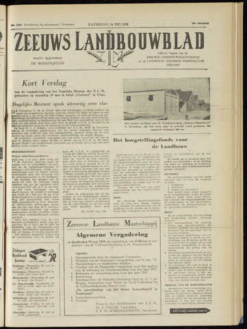Zeeuwsch landbouwblad ... ZLM land- en tuinbouwblad 1958-05-24