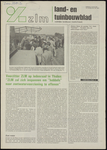 Zeeuwsch landbouwblad ... ZLM land- en tuinbouwblad 1987-06-05