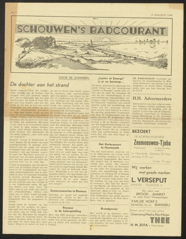 Schouwen's Badcourant 1949-08-19