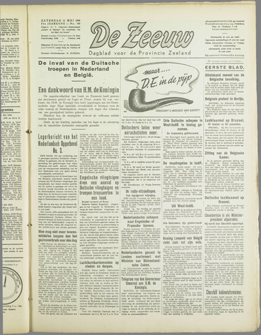 De Zeeuw. Christelijk-historisch nieuwsblad voor Zeeland 1940-05-11